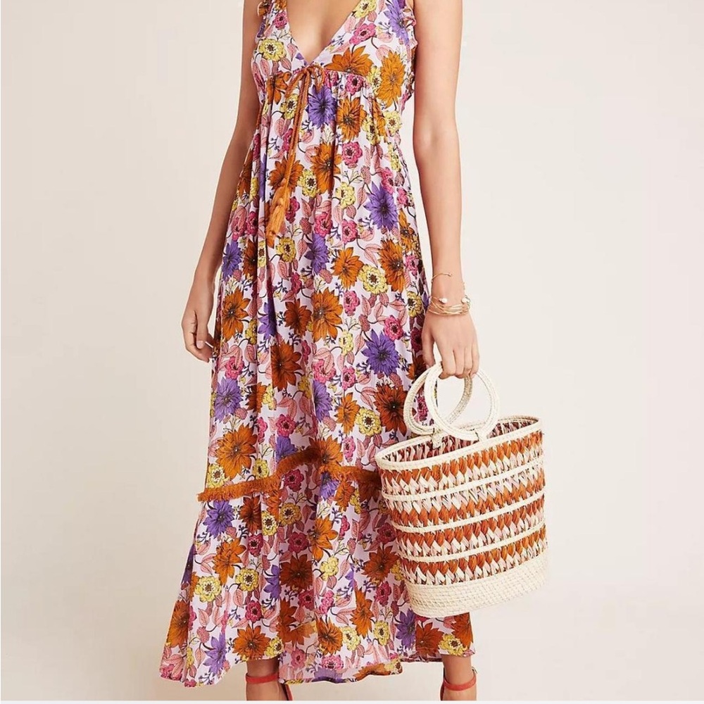 RAGA Wild Garden Halter Dress Multicolor Floral Maxi Dress